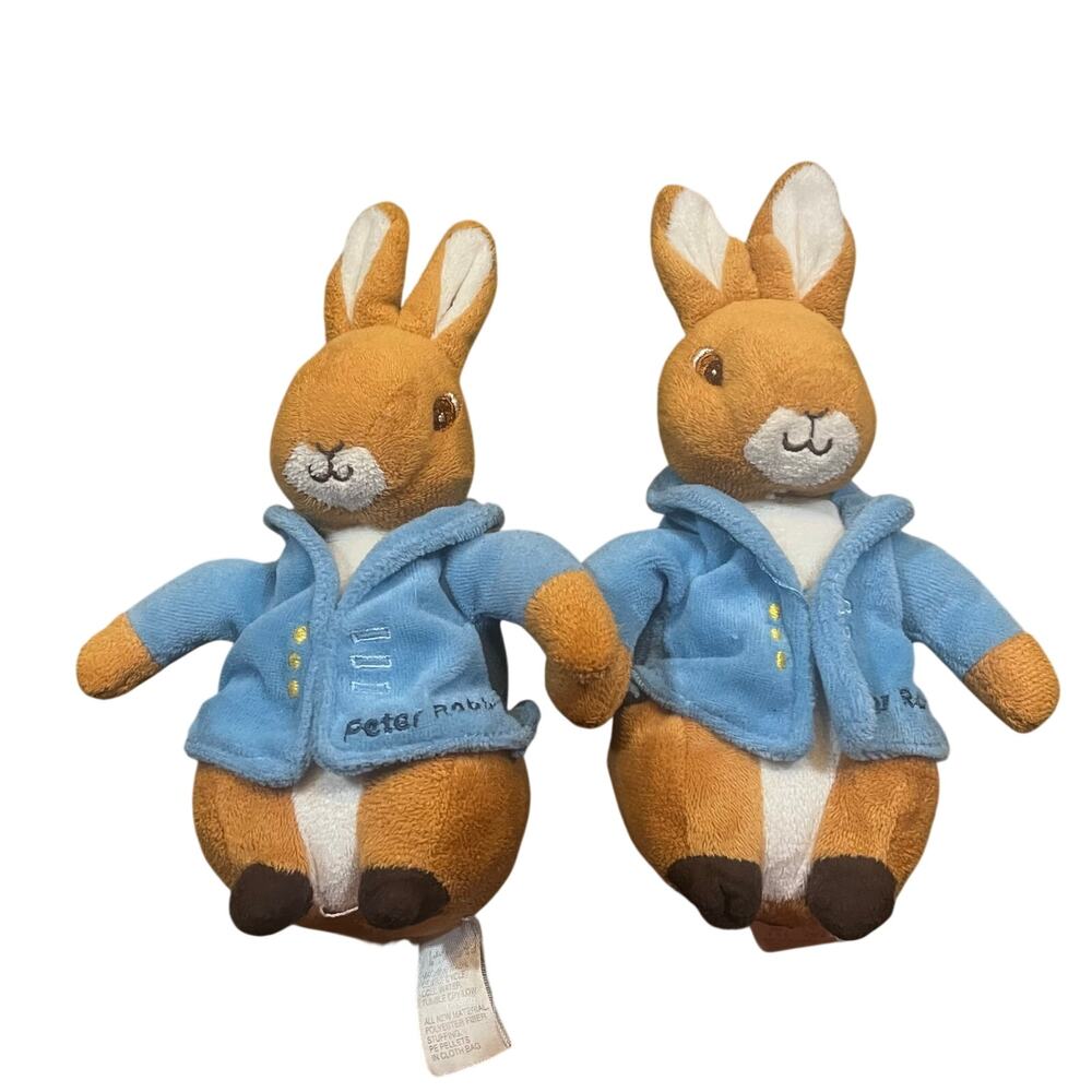 2‎ 2013 Peter Rabbit Plush Beatrix Potter Frederick Warne Stuffed Animal 8” Lot